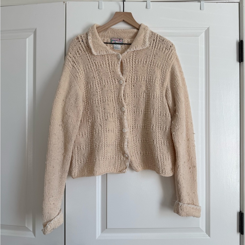 Cozy Cream Button-Up Cardigan
